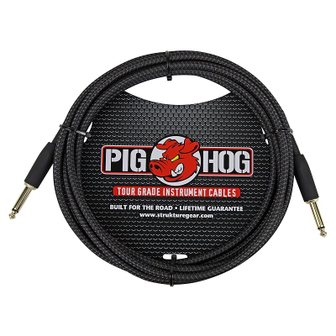  Pig Hog Black Woven - 10ftVintage Series Inst Cable