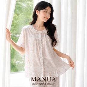 국산 마누아 여성 잠옷 세트 순면 60수 반팔 여름 여자 파자마 상하 MSW5375