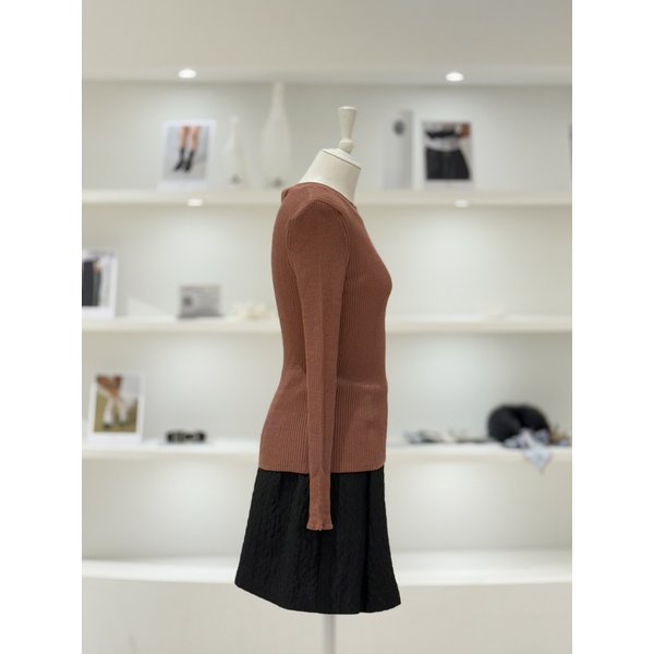 [여주점] 여성 베이직 골지 니트 풀오버 (D251KSK011)