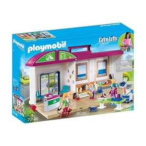 독일 플레이모빌 시티라이프 Playmobil 70146 City Life Travelling Animal Clinic Multicoloure