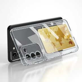 갤럭시A72 A52 A32 A22 A12 A71 A51 A31 A21S A20 에어 카드 슬롯 지갑 수납 클리어 투명 TPU 범퍼 젤리 휴대폰 케이스