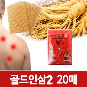 인삼파스 한방 패드 파스_골드인삼2 패드(1팩20매)