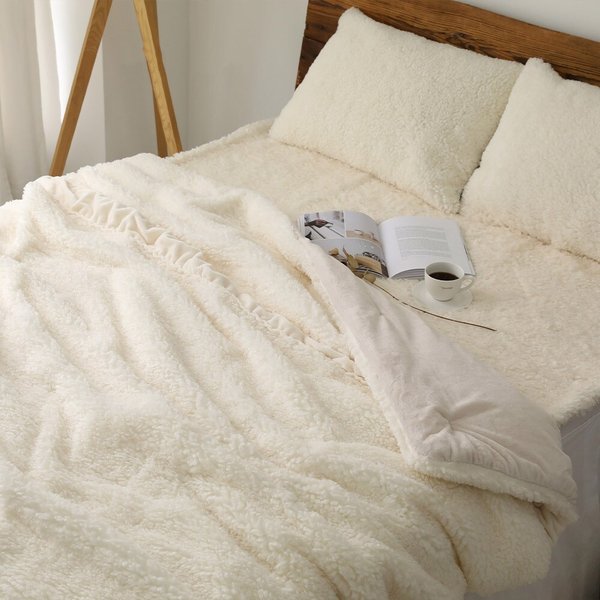 마인 버터크림퍼프 양털극세사 차렵이불 풀세트 SS