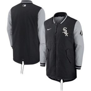 3803420 Nike Mens Black Chicago White Sox Dugout Performance Full-Zip Jacket