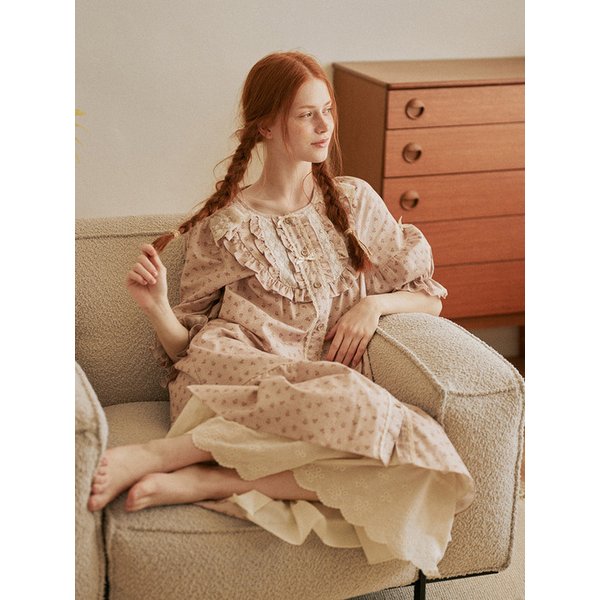 앤의 꽃망울 7부 원피스 진베이지 (30수)