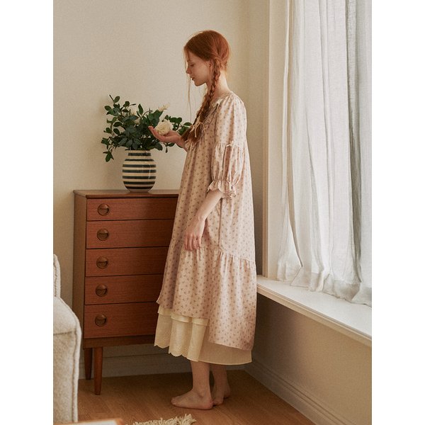 앤의 꽃망울 7부 원피스 진베이지 (30수)