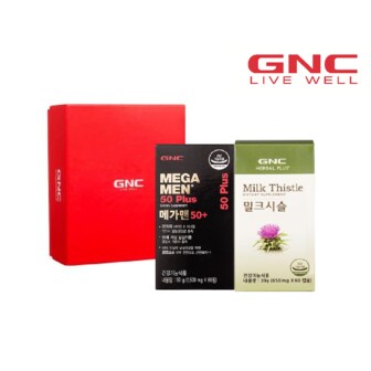 GNC [GNC 아버님 건강세트]메가맨50+(60정)+밀크씨슬(60캡슐)