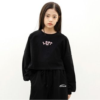 리틀뎁_보리 레이어드 크롭 티셔츠 Black_P360151885