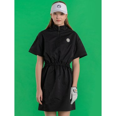 맥키 windy half zip-up dress black