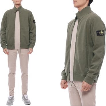 스톤아일랜드 24FW 남성 와펜 패치 풀 집업 재킷 (811560720 V0075 24F)