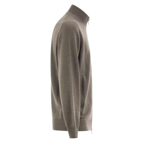 브루넬로 쿠치넬리 캐시미어 하이넥 집업 가디건 M2200106 GREY