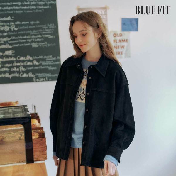 [25FW최신상] 블루핏X로보 이태리 스웨이드 자켓