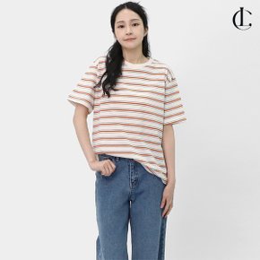여자 반팔티 라운드넥 여름 스트라이프 티셔츠 LCR113