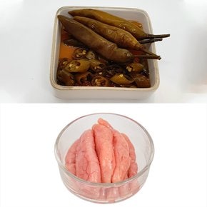 청양고추 간장절임 400g+못난이 백명란 400g