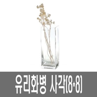  화분백화점 유리 화병 생활유리 유리볼 사각화병 SH8