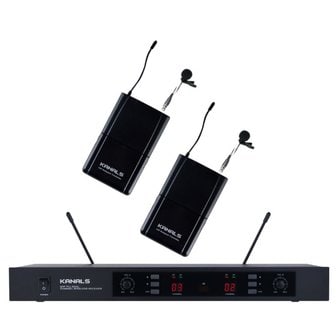  카날스 2채널 연극 뮤지컬 무선 핀마이크2개 BK-8200