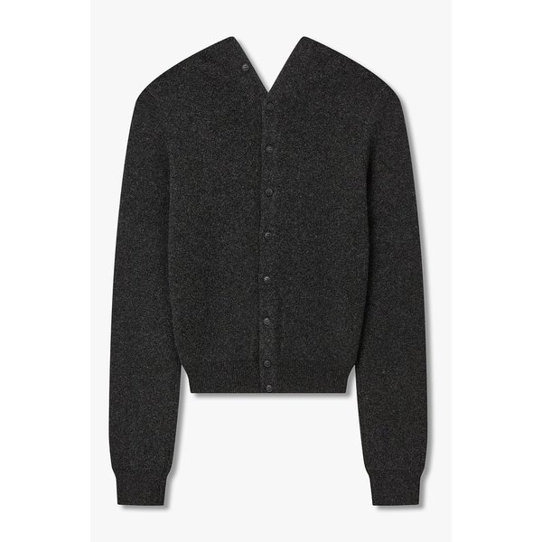 로고 라벨 하이넥 울 가디건 3616130108000