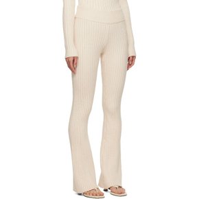 오프 화이트 탈리아 골지 라운지 팬츠 F24208S045 Ivory