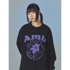 Cozy Over fit Sweater AKN401 (Black)