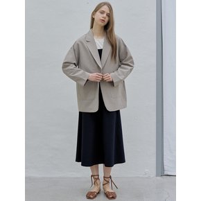 Overfit Basic Tailored Jacket - BEIGE
