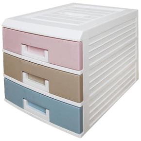서랍함3단 (중) 255 x 320 x 240mm 다용도함 수납장 수납함 정리함 서랍장 파스텔 서랍함3단 (중) 25