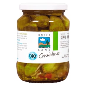 아워랜드 UNSER LAND 친자연 Cornichons 오이 피클 190g (병)