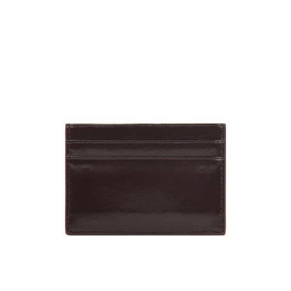 METAL LEATHER SOFT CARD WALLET_BROWN