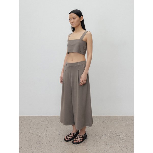 Elastic cotton two way bustier_Oakmoss