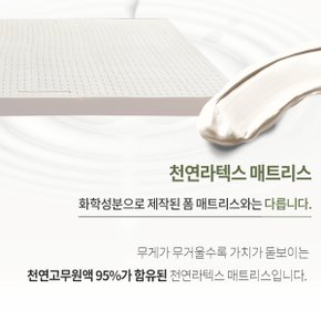 레스트 통몰드 천연라텍스 토퍼 매트리스 7.5cm 킹