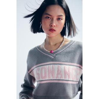 H&M 크롭트 스웨터 그레이/Resonance 1227070002