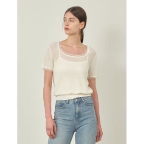 스퀘어넥 썸머 반팔 니트  EB2KT044D _P395960117