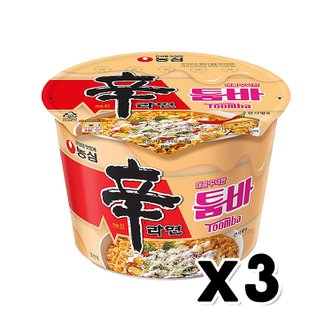  농심 신라면 툼바 큰컵사발면 113g x 3개