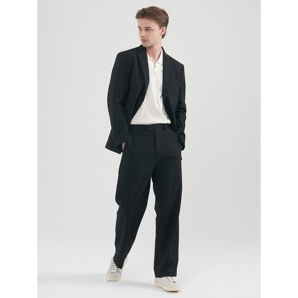 [M~5XL]컴포트 세미오버핏 블레이저_블랙