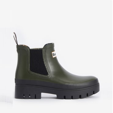 바버 [25SS] 여성 올리브 Halton 첼시 레인부츠 (URSO5E305L3)