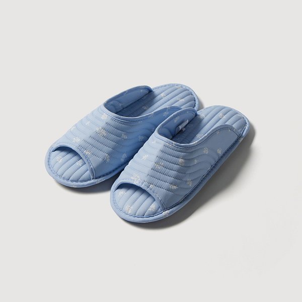 퀼팅 워셔블 플로럴 거실화_250-265_블루 J616901000751