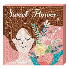 DIY 보석십자수 캔버스 스윗 플라워 25x25 BS25-006