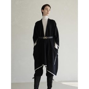 Cashmere 100% Drape Cape Black