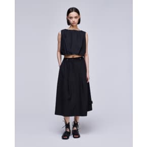 [파주점] [송지오우먼]볼륨 드레이프 슬리브리스 블랙 WH3TP301BK