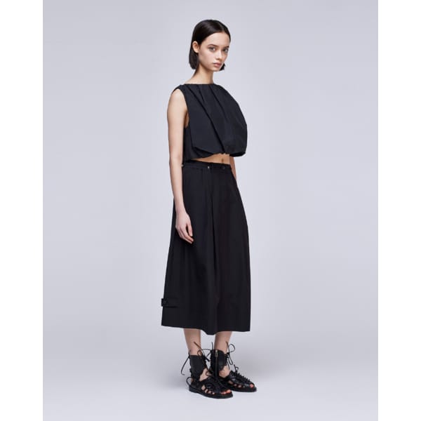 [파주점] [송지오우먼]볼륨 드레이프 슬리브리스 블랙 WH3TP301BK