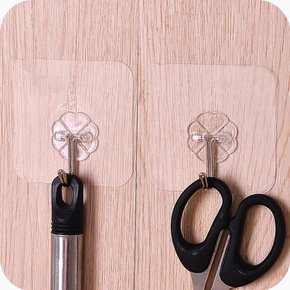 후크 접착 걸이 고리 접착식 붙이는 못없이 액자걸기 벽옷걸이 투명 강력접착 욕실 1p