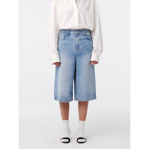 Essential Denim Bermuda Shorts Blue