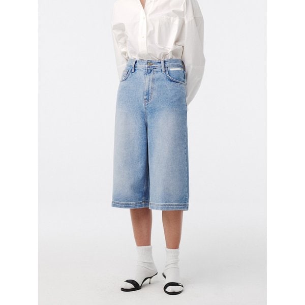 Essential Denim Bermuda Shorts Blue