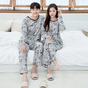 만취팬더 커플 이지웨어 상하 남여 홈웨어 잠옷 부드러운 남녀 이지웨어