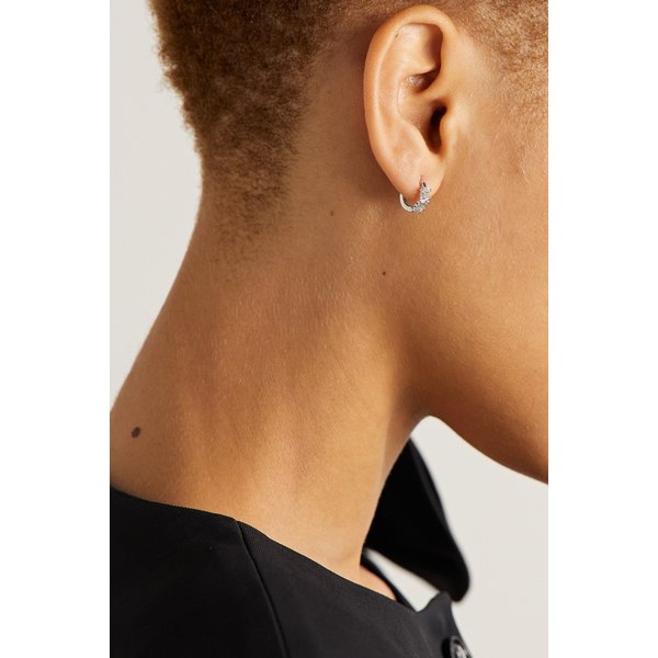 수잔 케일런 18k 화이트 골드 다이아몬드 후프 이어링 1647597305564598