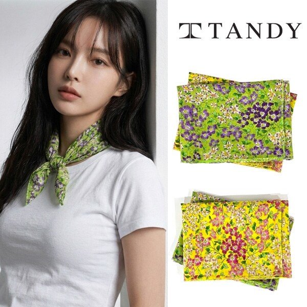TANDY 컬러가든 손수건 스카프