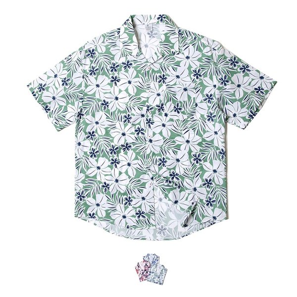 남자 바캉스 하와이안 패턴 오픈카라 셔츠 KSM-SHH-SCK0420002