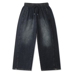 워싱절개 스냅버튼 밴딩롱청바지 (MDIP928KD)