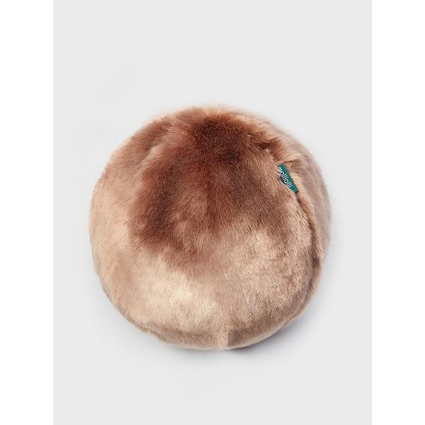 FUR BALL CUSHION [rose] 30x30