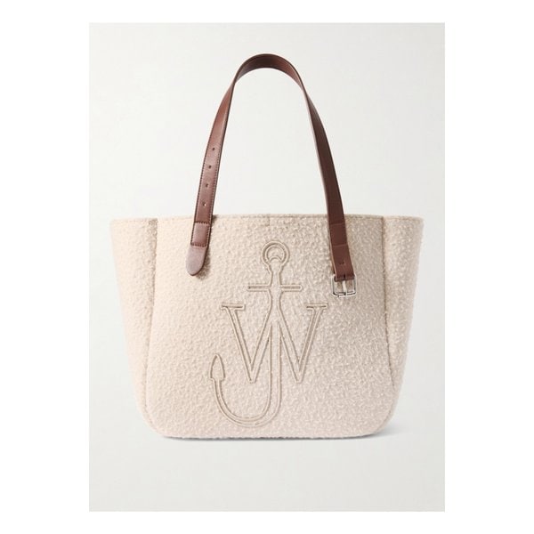 벨트 가죽 트리밍 자수 펠트 토트 베이지 46376663162878799