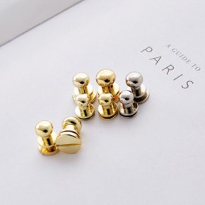 가죽 솔트레지 솔트리지 4mm 5mm 4컬러 Button Studs